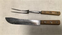Vintage Lamson Fork & Knife Carving Set