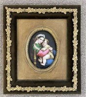 Painting on Porcelain of Mother and Child