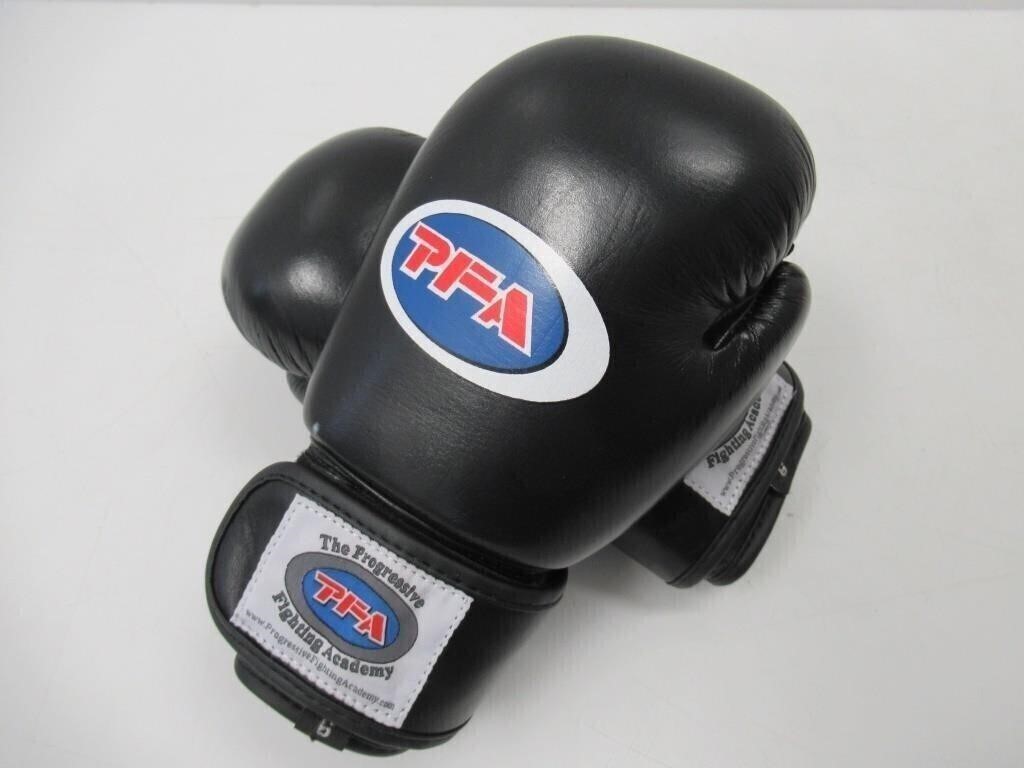 PFA Muay Thai Boxing Gloves-Black, Size 6