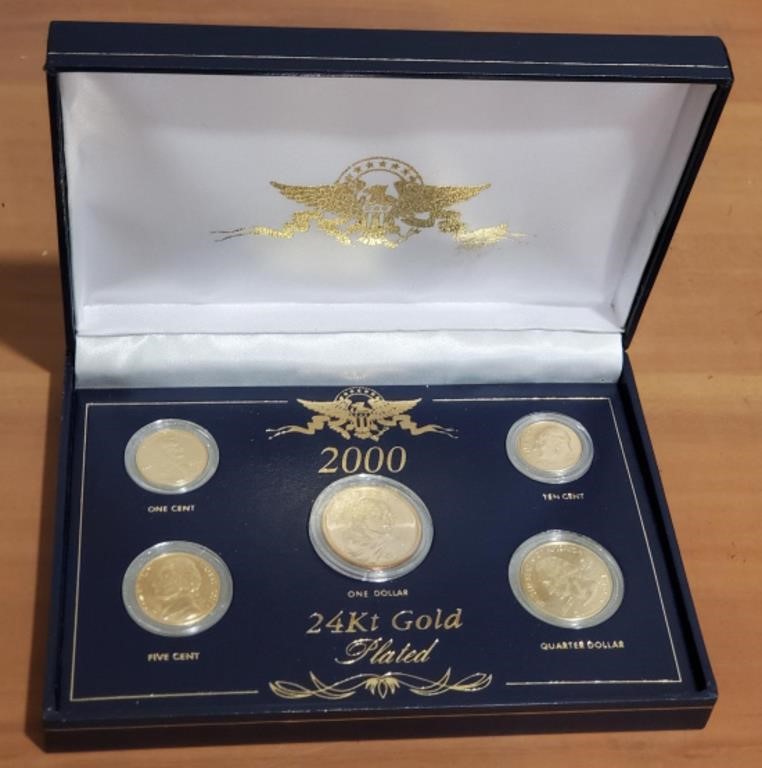 2000 24Kt Gold Plated Coin Set