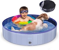 Foldable Dog Pool with Pool Cover
