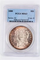 Coin 1880-P Morgan Silver Dollar PCGS MS63