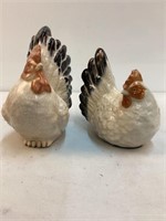 Pair Ceramic Hens