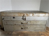 Gray Metal Craftsman Toolbox With Contents