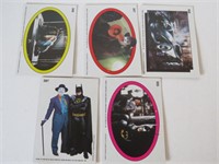 SET OF 5 VINTAGE BATMAN CARDS 1989