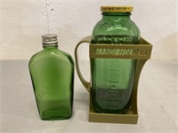 2 Vintage Glass Jars W/Lids