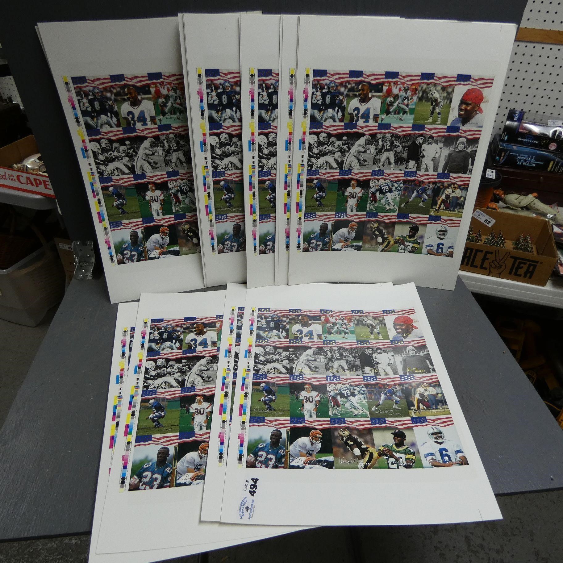 1992 AW Sports NFL Team Uncut Football Cards