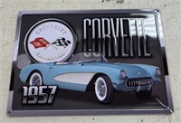 12" x 17” 1957 Corvette Metal Sign