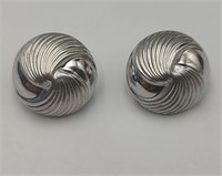Sterling Silver Pierced Earrings by "Beau"
