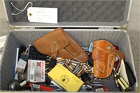 ALUMINUM CARRY CASE WITH ASSORTED AMMO - .45 CAL,