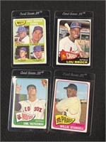 (4) 1965 Baseball Star Cards- McGraw, Yaz, etc.