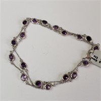 $560 Silver Amethyst(6.05ct) Necklace