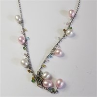 $600 Silver Freshwater Pearl Necklace