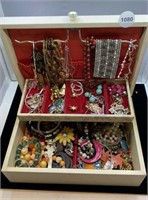 Jewelry box filled with 50 plus pieces
