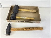 Rubber mallets and maul