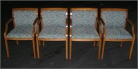 Group of 4 Mid Century modern arm chairs