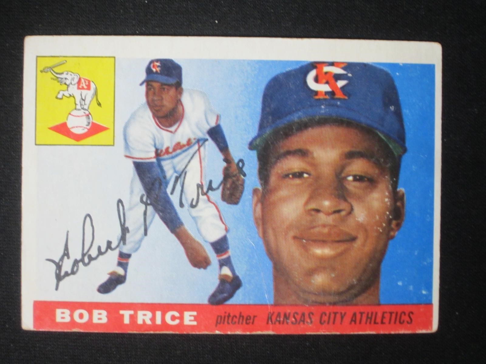 1955 TOPPS #132 BOB TRICE KC ATHLETICS