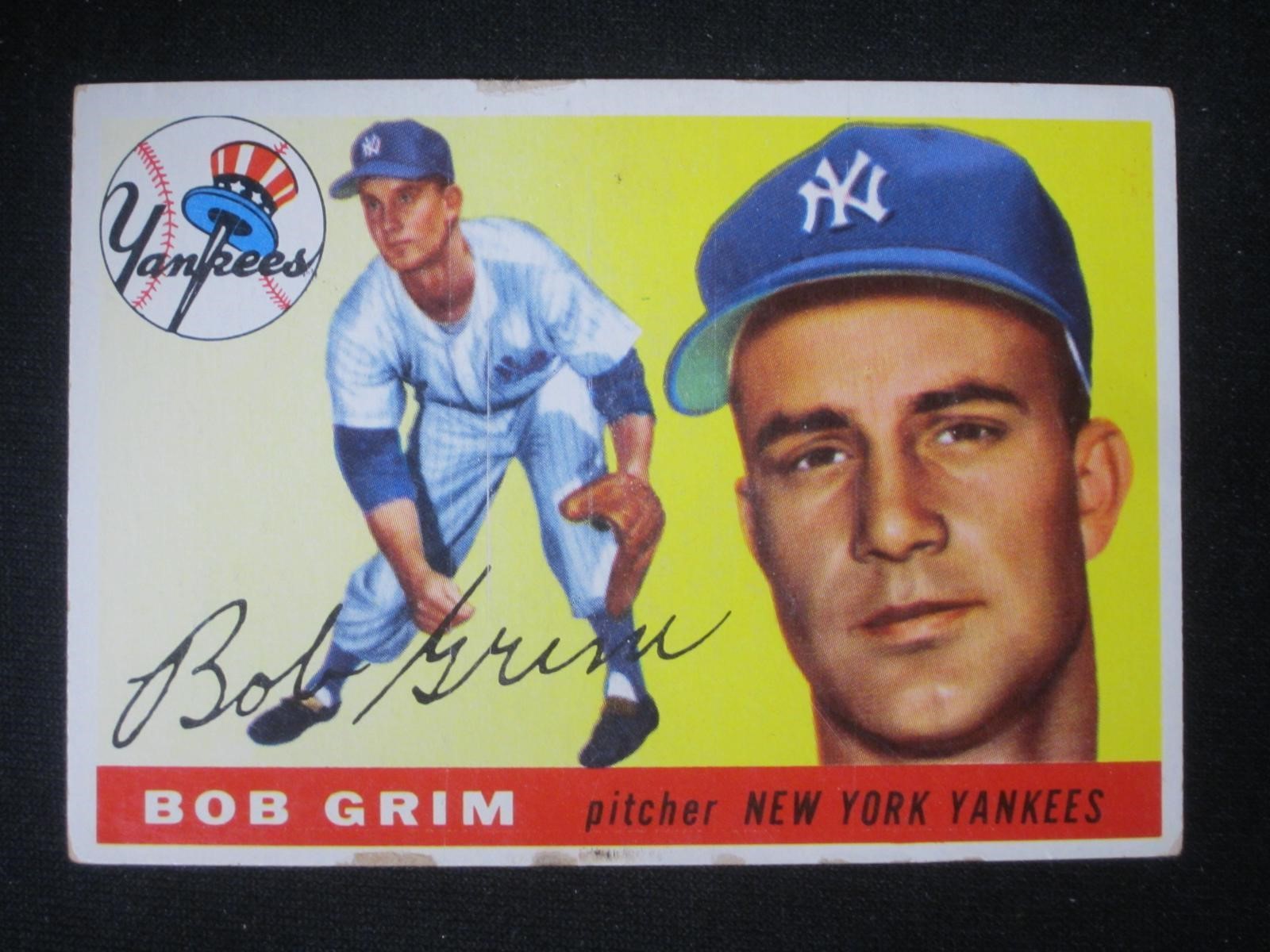 1955 TOPPS #80 BOB GRIM YANKEES VINTAGE