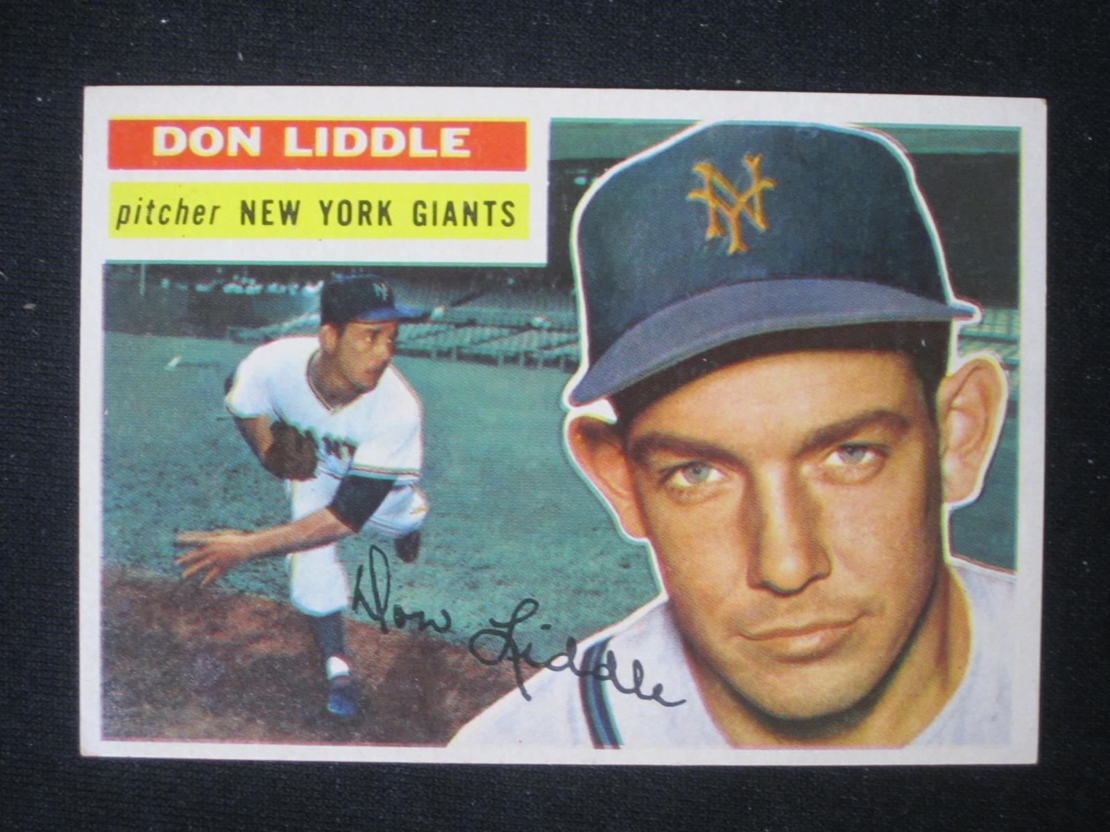 1956 TOPPS #325 DON LIDDLE NY GIANTS