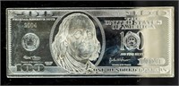 Coin 2004 $100 Franklin Quarter Pound Silver Bar