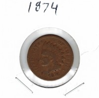 1874 Indian Head Cent