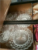 Box of Fostoria Glass