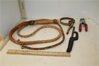 Leather Whip, Strap Wrench, Mini Hacksaw
