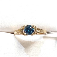$2000 10K  Blue Diamond(0.4ct) Ring