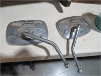 PAIR OF VINTAGE METAL HARLEY DAVIDSON MIRRORS