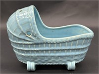 Vintage McCoy USA Planter- Blue Cradle