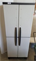 2 DOOR PLASTIC CABINET  [OUT FRONT]