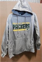 L NFL Green Bay Packers Grey Hoodie Sweater sz Med