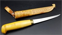 Rapala Wooden Handle Knife & Leather Sheath