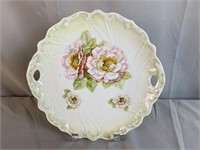 German Painted Decorative Floral Plate