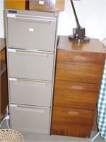 Two vintage filing cabinets