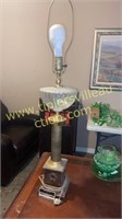 Vintage brass and glass lamp