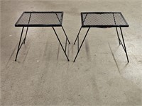 2 Decorative Metal Outdoor Side Tables