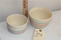 Vintage McCoy Blue and Pink stripe pottery bowls