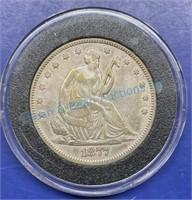 1877 seated liberty half dollar