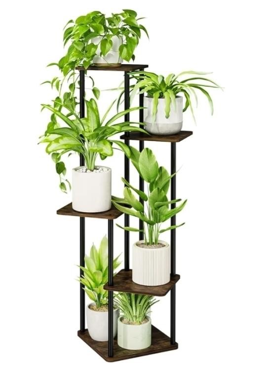 Bamworld 5 Tier 5 Potted Plant Stand Indoor, Tall