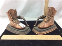 Antique Bronze Shoe Bookends