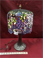 Gorgeous Tiffany Style Wisteria Stained Glass Lamp