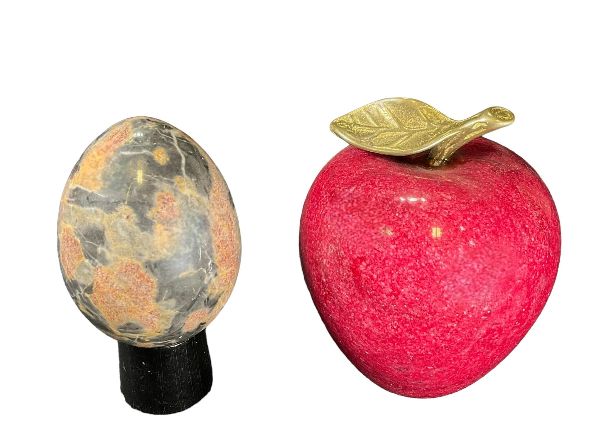 Marble Apple & Egg Décor Items