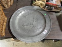 20" PEWTER CHARGER - AS FOUND