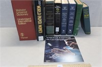 HARDCOVER BOOKS INCLUDING WEBSTER DICTIONARY