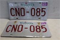 PAIR OF NB LICENSE PLATES
