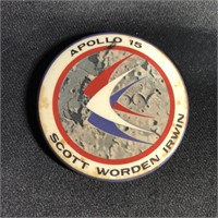 Vintage Nasa Button Pin: Apollo 15
