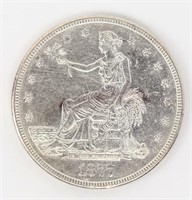 Coin 1877-S United States Trade Dollar In A.U.