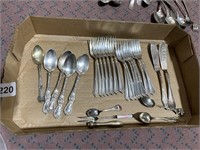 ASSORTED SILVER PLATE FLATWARE