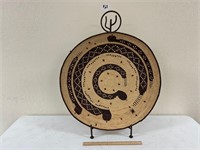 Native American Snake Basket w/ Stand 21.5"